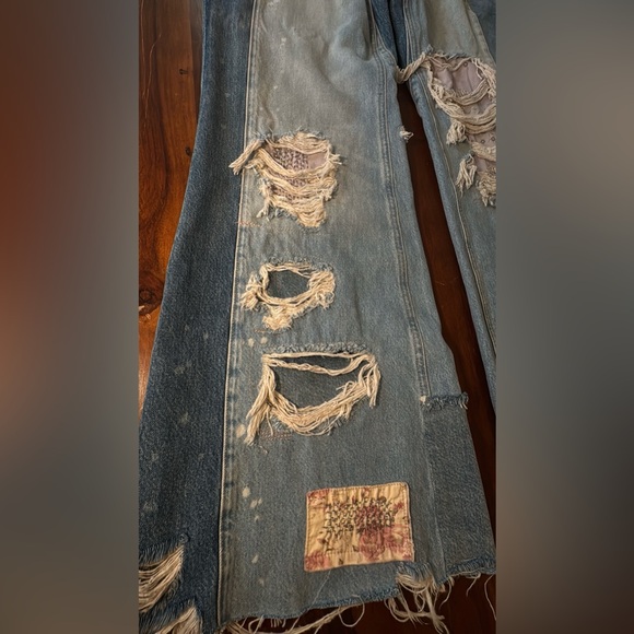 Free People Love Story Distressed Flare Jeans - Picture 3 of 16